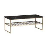 Marmeren salontafel Dian | Black & Gold 90 cm