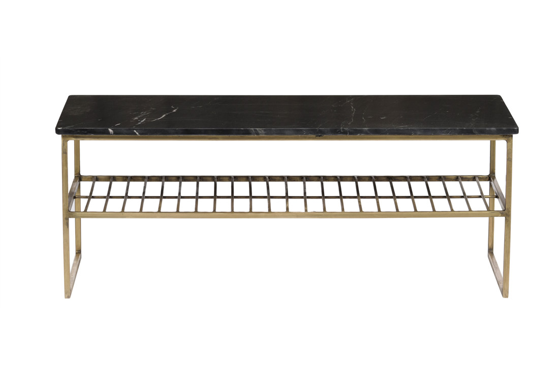 Marmeren salontafel Dian | Black & Gold 90 cm