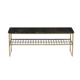 Marmeren salontafel Dian | Black & Gold 90 cm