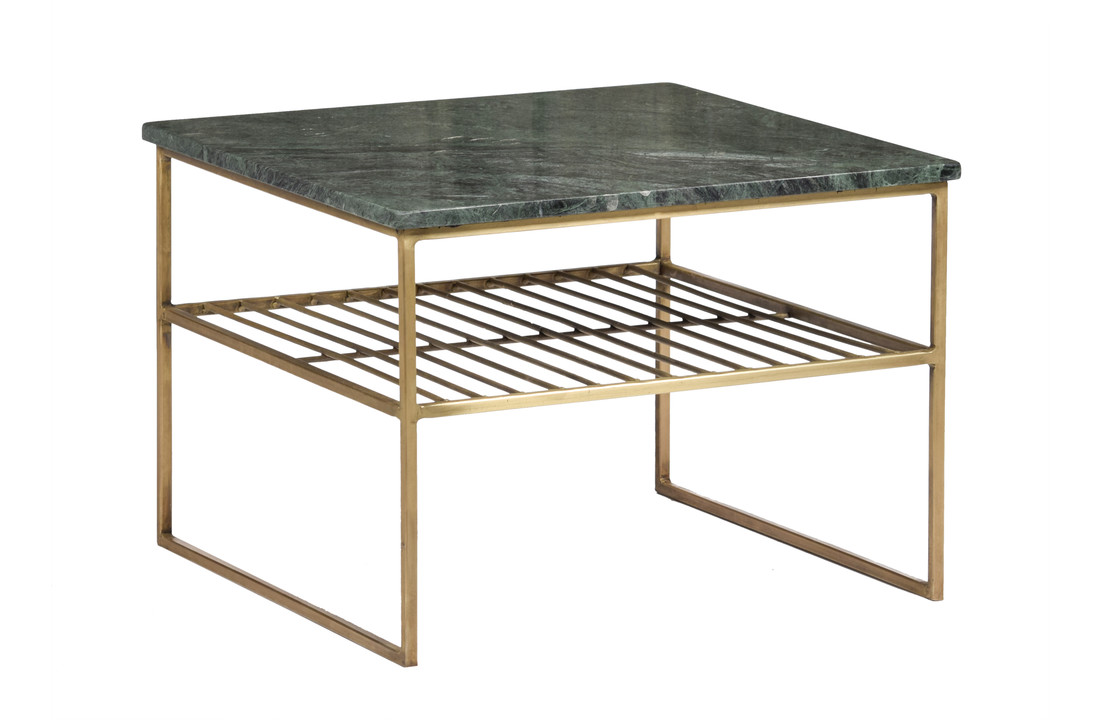 Marmeren salontafel Dian | Green & Gold 55 cm