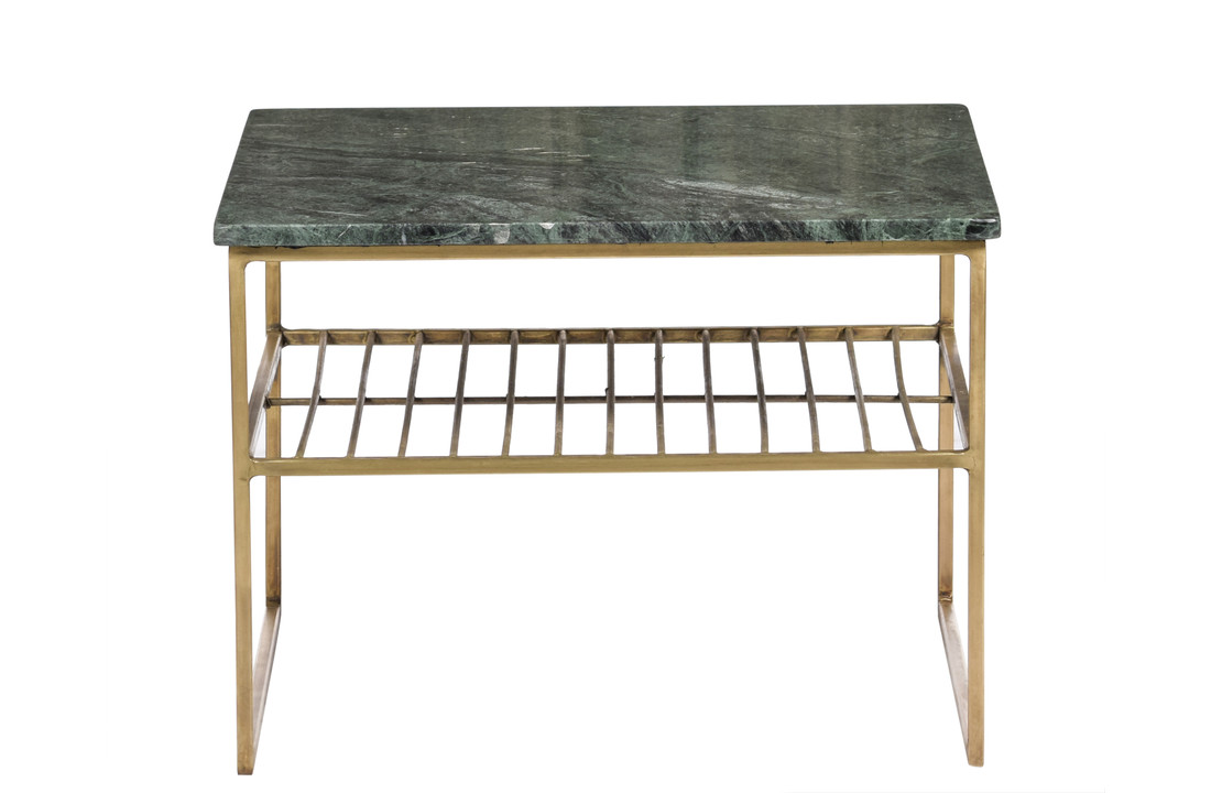 Marmeren salontafel Dian | Green & Gold 55 cm