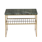 Marmeren salontafel Dian | Green & Gold 55 cm