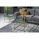 Marmeren salontafel Dian | Green & Gold 55 cm