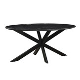 Ovale eettafel marmer | Black 180 cm