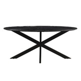 Ovale eettafel marmer | Black 180 cm