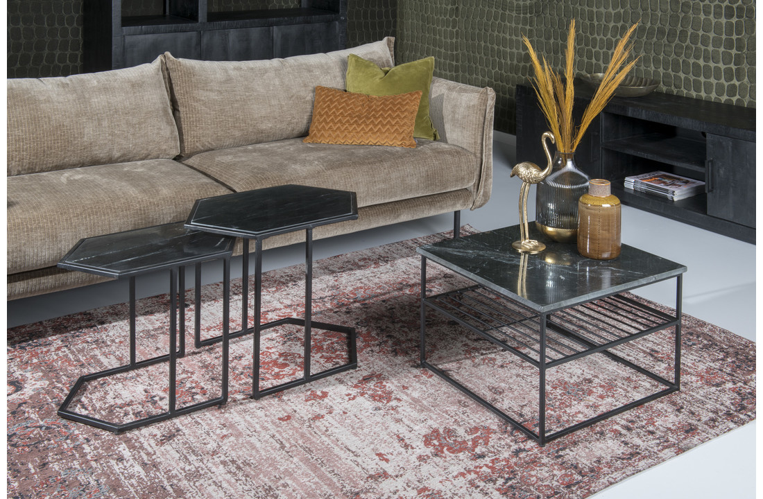 Marmeren salontafel Dian | Black 55 cm