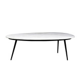 Marmeren salontafel Organic | Black & white