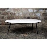 Marmeren salontafel Organic | Black & white