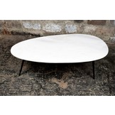 Marmeren salontafel Organic | Black & white
