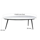 Marmeren salontafel Organic | Black & white