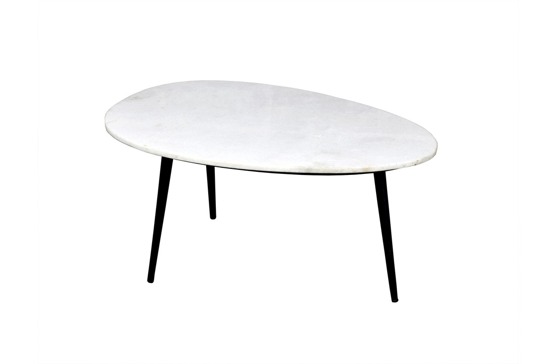 Marmeren salontafel Organic small | Black & White