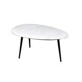 Marmeren salontafel Organic small | Black & White