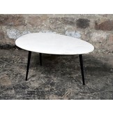 Marmeren salontafel Organic small | Black & White