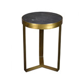 Bijzettafel marmer Glennis | Black & Gold 40 cm