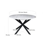 Eettafel marmer Jacky | White 120 cm