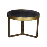 Marmeren salontafel Glennis | Black & Gold 50 cm