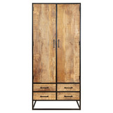 Kabinet kast industrieel mangohout 90cm | Denver