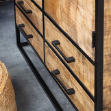 Kabinet kast industrieel mangohout 90cm | Denver