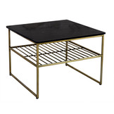 Marmeren salontafel Dian | Black & Gold 55 cm