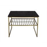 Marmeren salontafel Dian | Black & Gold 55 cm