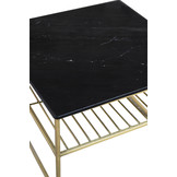 Marmeren salontafel Dian | Black & Gold 55 cm