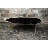 Marmeren salontafel Organic | Black & Gold