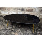 Marmeren salontafel Organic | Black & Gold
