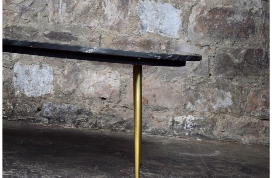 Marmeren salontafel Organic | Black & Gold