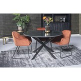 Eettafel marmer Jacky | Black 110 cm