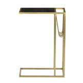 Marmeren laptoptafel Djura | Black & Gold