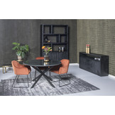 Zwarte vakkenkast Jaxx | 145 cm