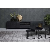 Zwart tv-meubel Kala | 220 cm