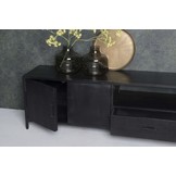 Zwart tv-meubel Kala | 220 cm
