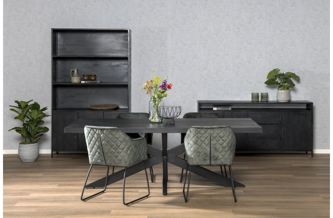 Zwart dressoir Kala | 180 cm
