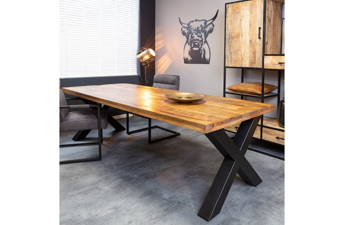 Eettafel Denver 240 cm | Rechthoek | X-poot
