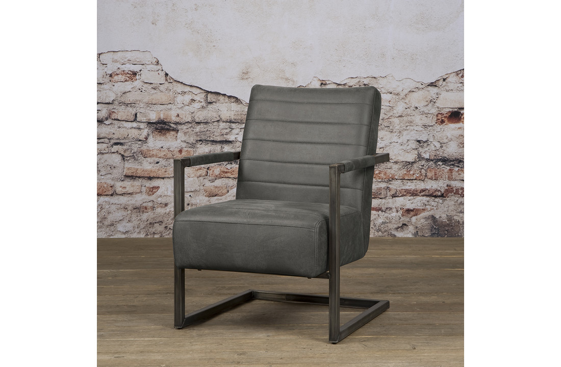 Industriële fauteuil Rocca | Antraciet