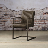 Tower Living - Stoel Ferro met armleuning | Donkerbruin