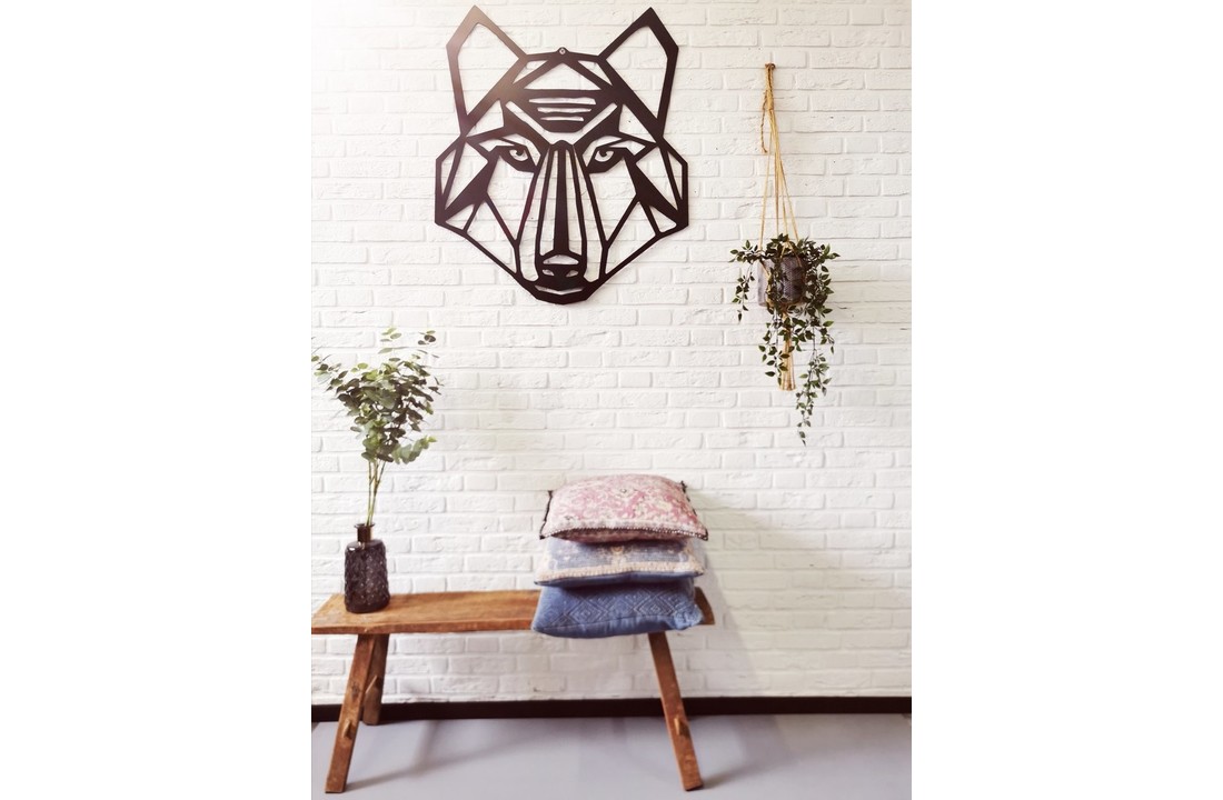 Wanddecoratie metaal | Wolf