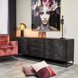 Dressoir New York 210 cm | Zwart