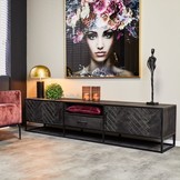 Tv meubel New York 210 cm | Zwart