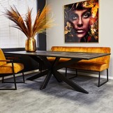 Zwarte eettafel New York | 200 cm