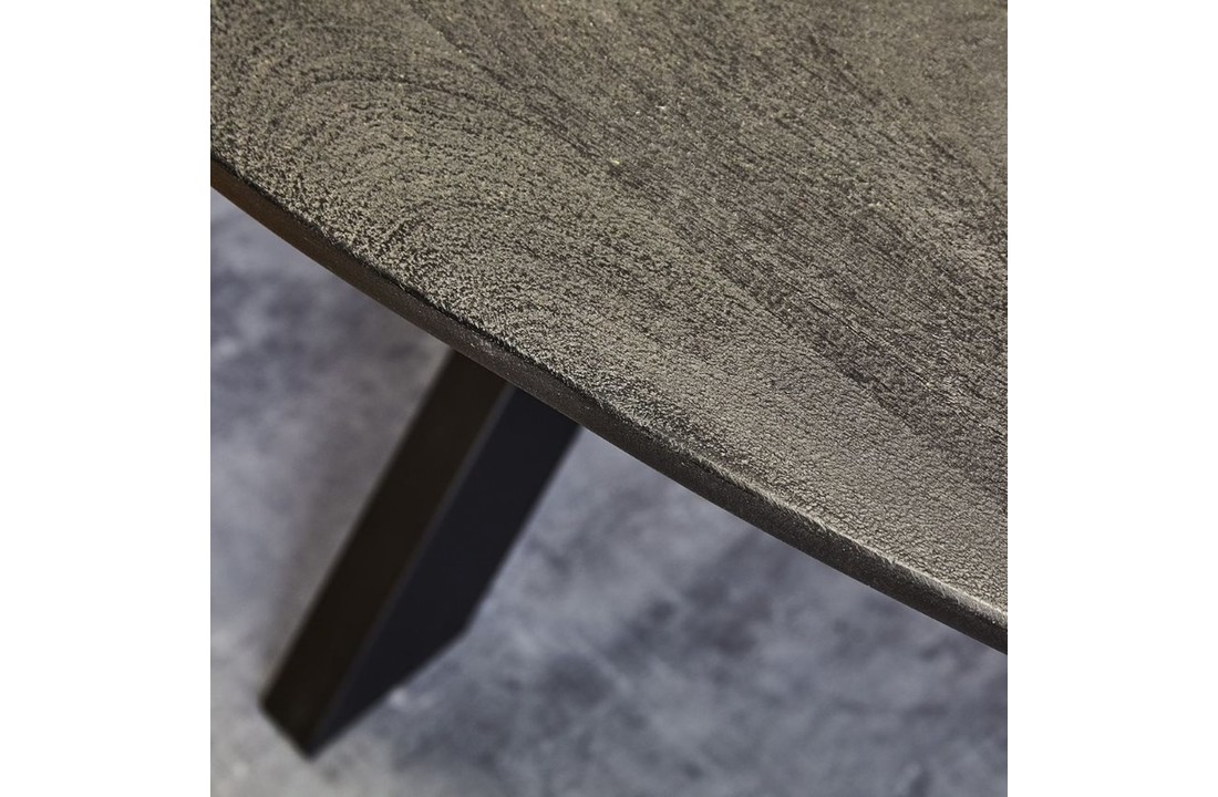 Ovale eettafel zwart 210 cm | New York | Mangohout