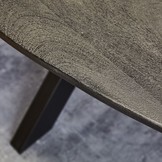 Ovale eettafel zwart 210 cm | New York | Mangohout