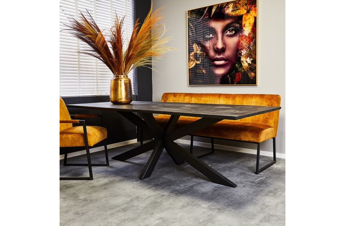 Zwarte eettafel New York | 240 cm