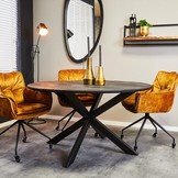Ronde eettafel zwart - New York | 150 cm