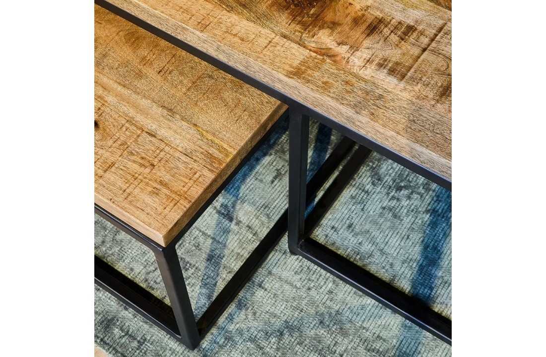 Rechthoekige Salontafel set Denver | Mangohout