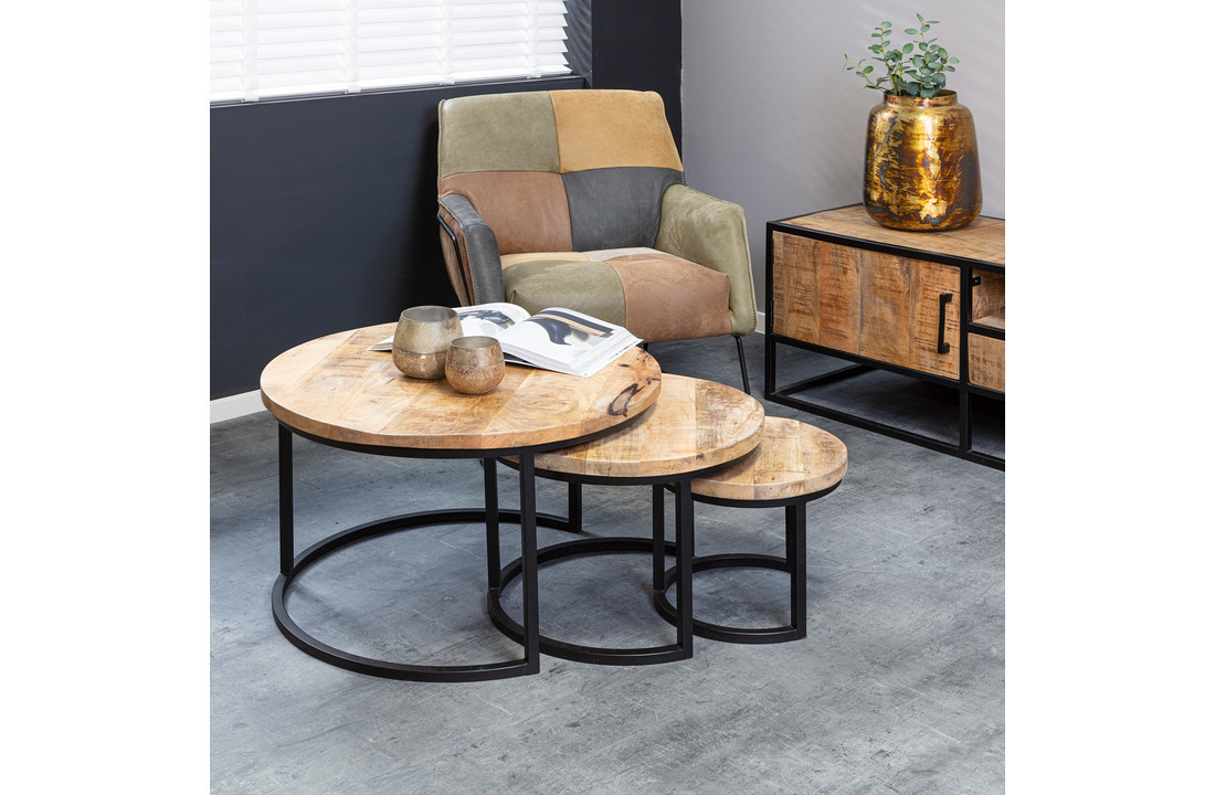 Fauteuil Roxy patchwork | Kenia leer mix