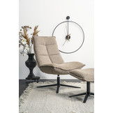 Relaxfauteuil Marcus met voetenbank | Beige