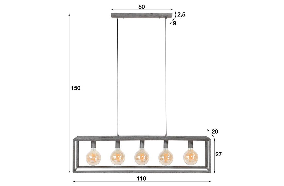 Industriële Hanglamp | Lewiston | 5L