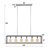 Industriële Hanglamp | Lewiston | 6L